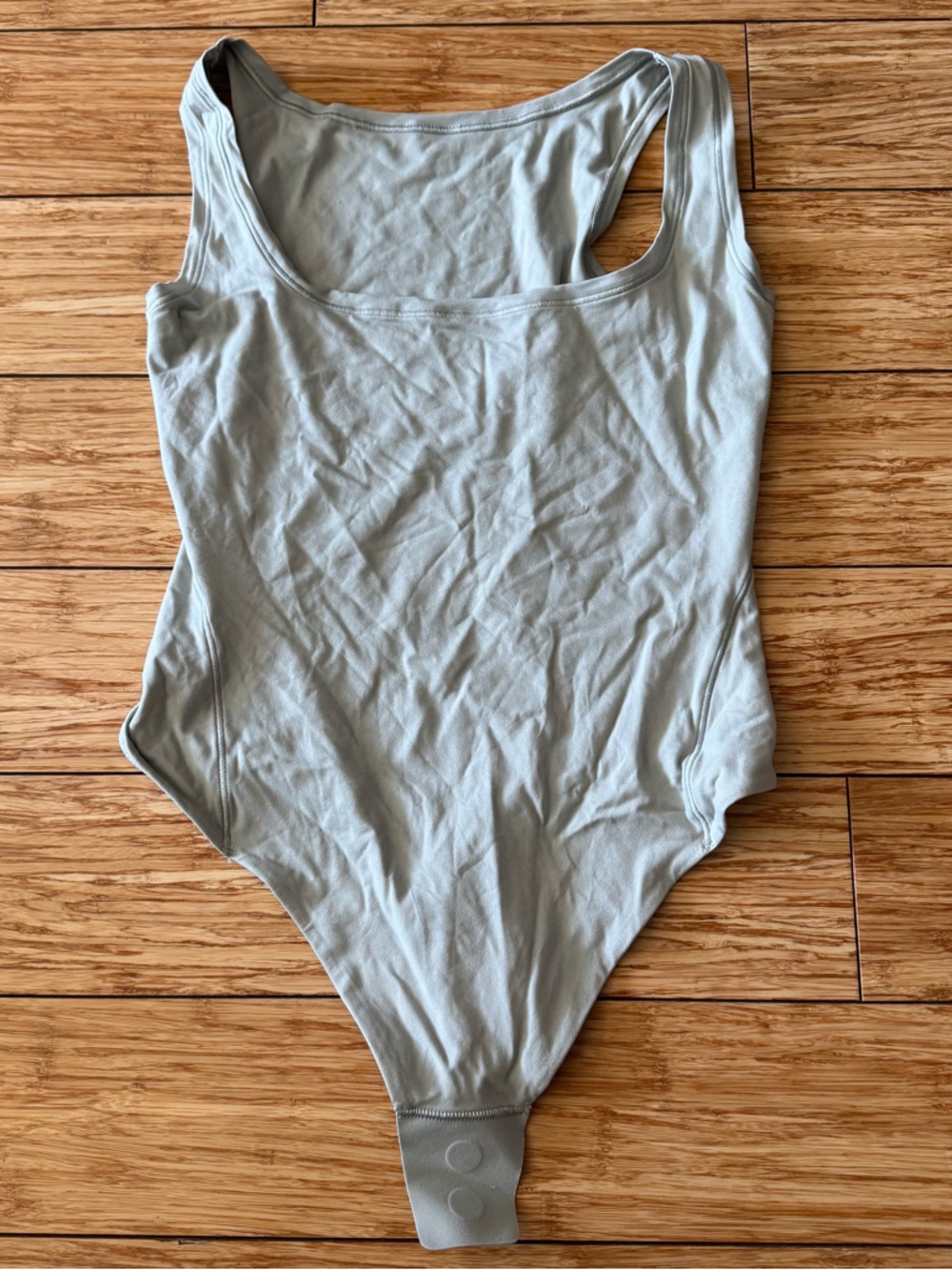 Lululemon Light Blue Grey Scoop Neck Tank Top Body Suit